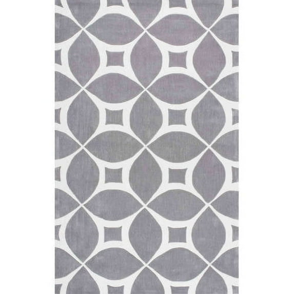 nuLOOM Hand Tufted Gabriela Area Rug 7' 6" x 9' 6" Grey Rectangle (BHBC55G-76096)