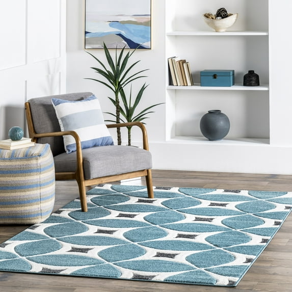 nuLOOM Gabriela Contemporary Trellis Area Rug, 4' x 6', Gabriela Baby Blue