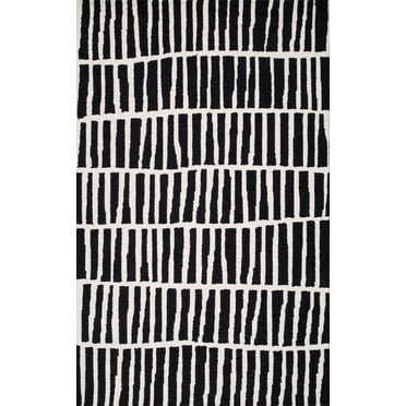 nuLOOM Hand Tufted Lemuel Area Rug, 5' x 8', Black