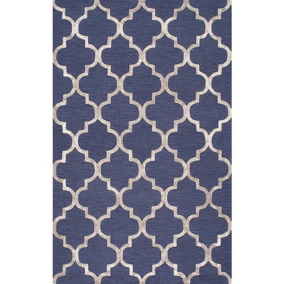 nuLOOM Hand Tufted Park Avenue Trellis Rug 5' x 8' Navy Rectangle (SBHAC13H-508)