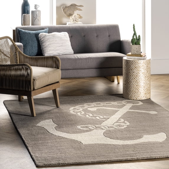 nuLOOM Hand Tufted Set Sail Area Rug, 4' x 6', Beige