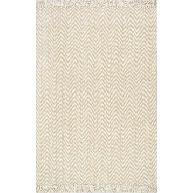 nuLOOM Hand Woven Don Jute With Fringe Area Rug or Runner