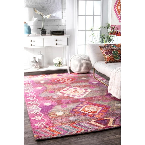 nuLOOM Hand-tufted Tribal Diamond Valene Area Rug