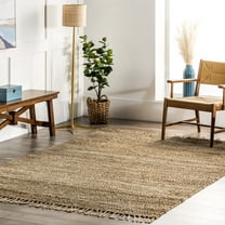 nuLOOM Handmade Benavides Tassel Area Rug, 5' x 8', Tan