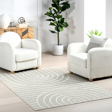 nuLOOM Hartlyn Modern Arches Machine Washable Area Rug, 5' 3" x 7' 7", Hartlyn Light Grey
