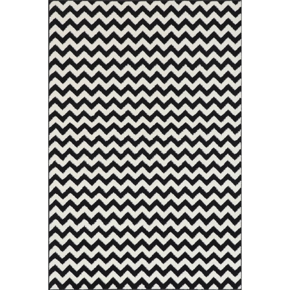 nuLOOM Heidi Chevron Accent Rug, 2' 8" x 4' 11", Black
