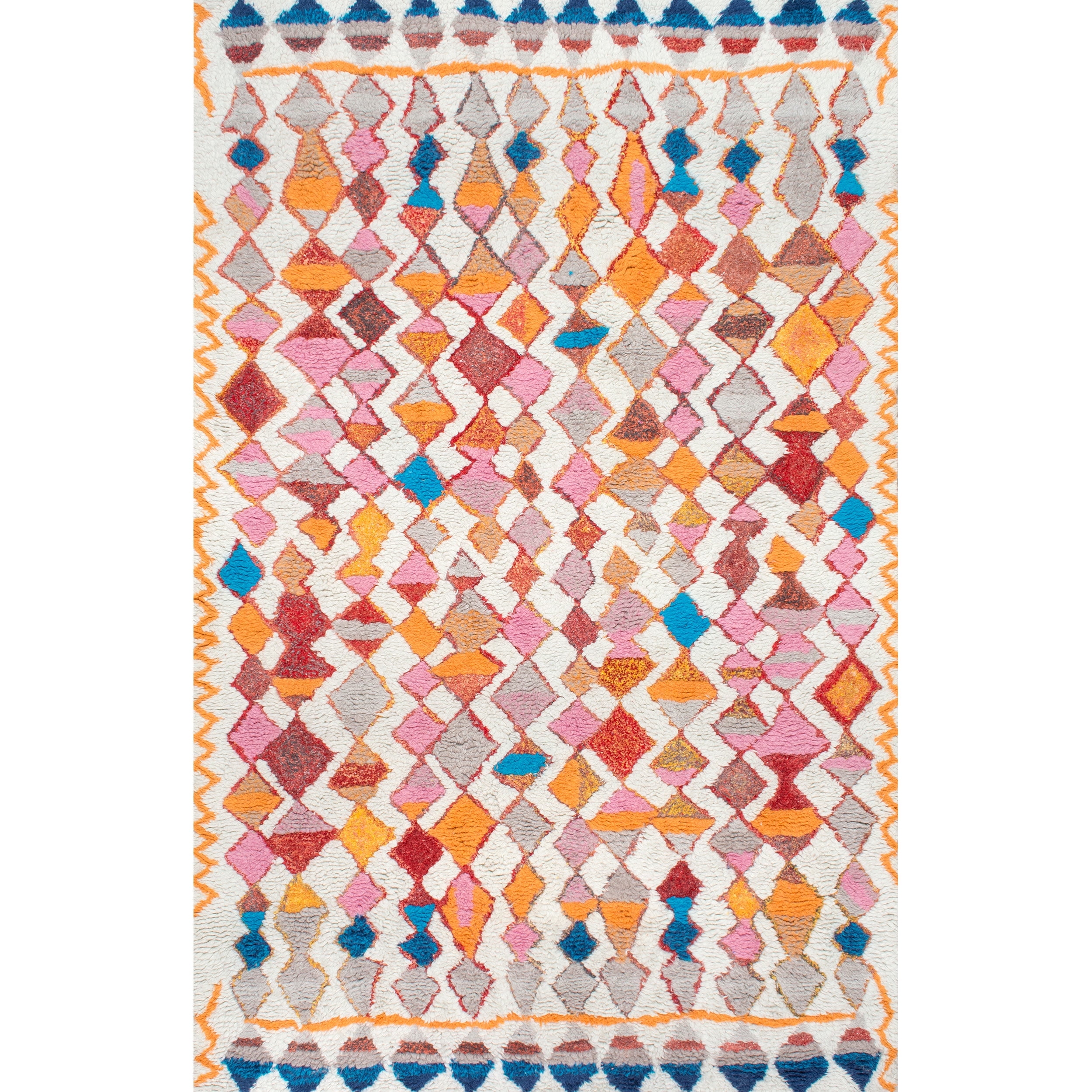 nuLOOM Helaine Hand Tufted Moroccan Shag Area Rug, 7' 6" x 9' 6", Multi