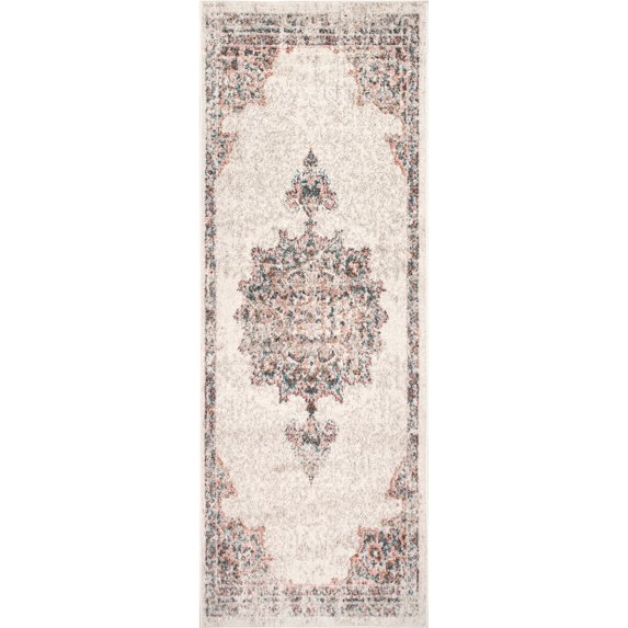 nuLOOM Helios Distressed Runner Rug, 2' 6" x 6', Beige