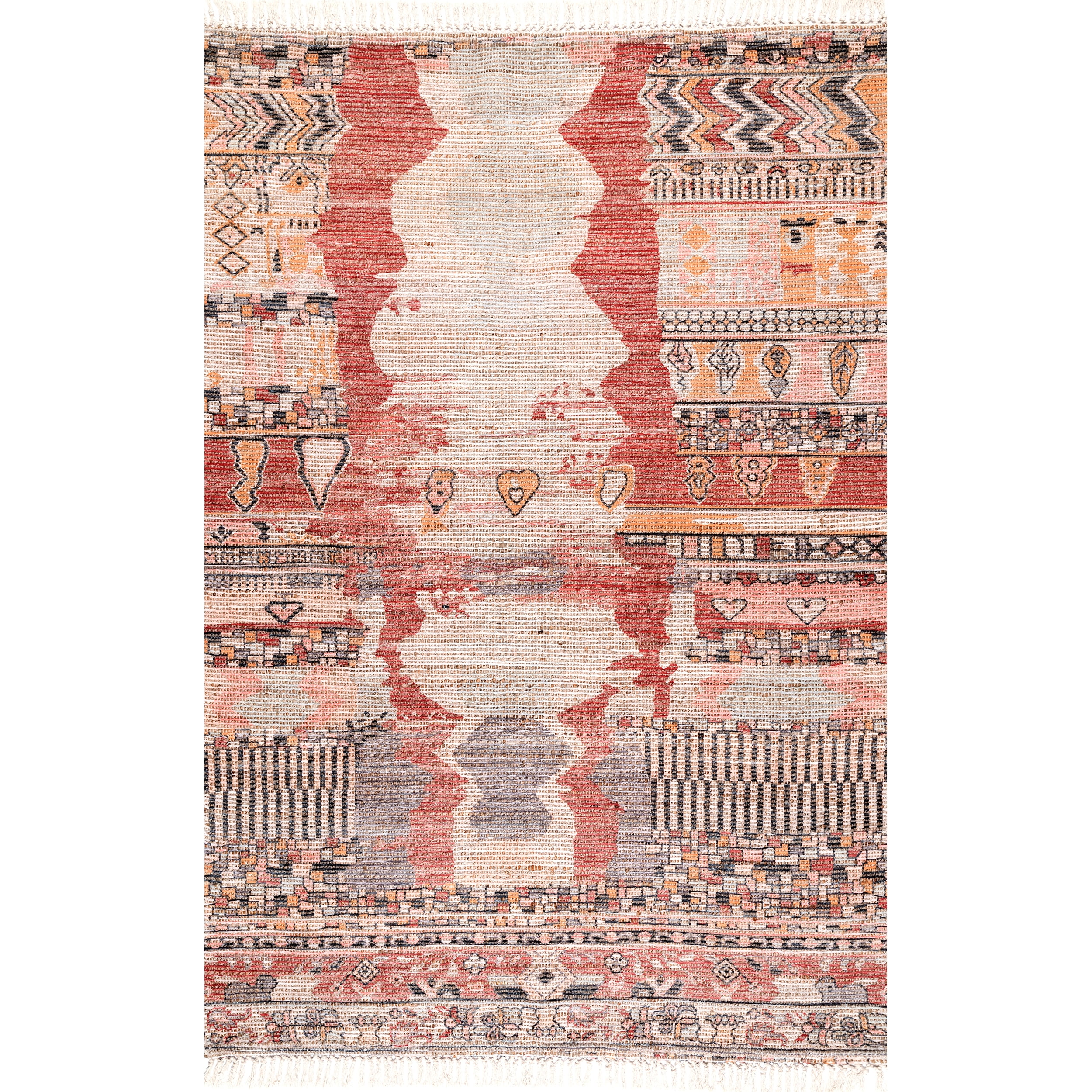 nuLOOM Hermina Flatweave Tribal Jute Area Rug, 5' x 8', Multi