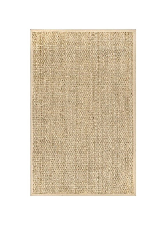 nuLOOM Hesse Checker Weave Seagrass Indoor/Outdoor Area Rug, 2' 6" x 4', Natural