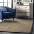 thumbnail image 1 of nuLOOM Hesse Checker Weave Seagrass Indoor/Outdoor Area Rug, 2' x 3', Hesse Navy, 1 of 5
