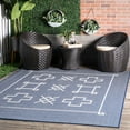 thumbnail image 1 of nuLOOM Hillary Geometric Tribal Indoor/Outdoor Area Rug, 4' x 6', Hillary Navy, 1 of 6
