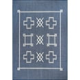 thumbnail image 1 of nuLOOM Hillary Geometric Tribal Indoor/Outdoor Area Rug, 6' 7" x 9', Navy, 1 of 2
