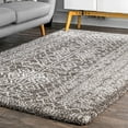 thumbnail image 1 of nuLOOM Hurley Tribal Shag Area Rug, 6' 7" x 9', Dark Gray, 1 of 4