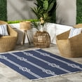 thumbnail image 1 of nuLOOM Ida Coastal Ropes Indoor/Outdoor Fringe Area Rug, 4' x 6', Blue, 1 of 9