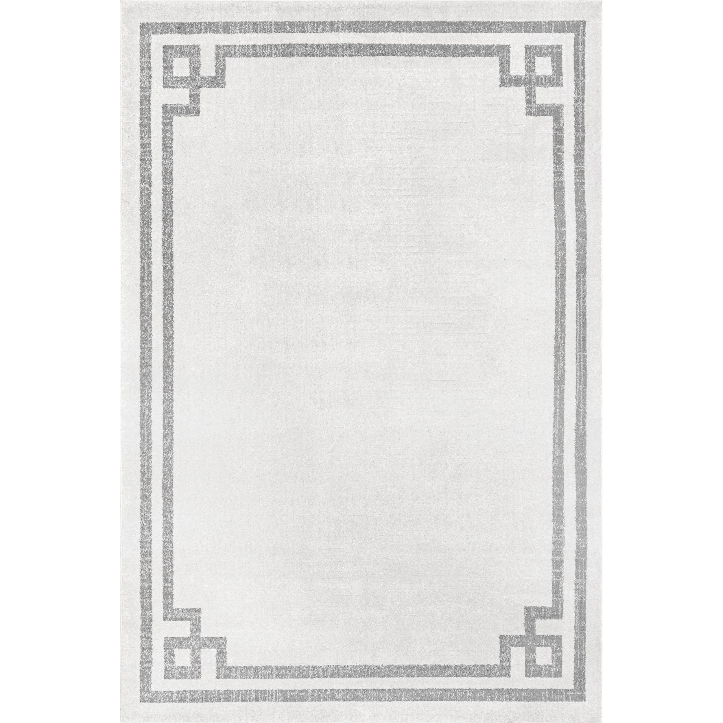 Gray Rectangular Reversible Synthetic Area Rug 5' x 7'