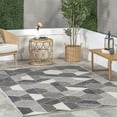 thumbnail image 1 of nuLOOM Imogene Geometric Indoor/Outdoor Area Rug, 4' 5" x 6' 3", Grey, 1 of 9