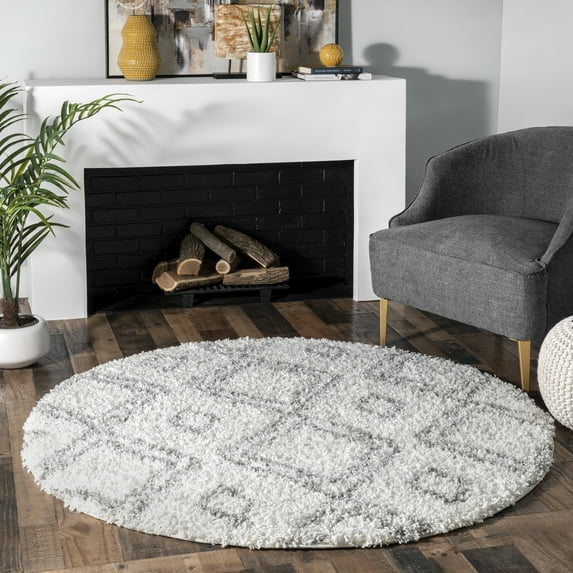 nuLOOM Iola Easy Shag Area Rug, 5' Round