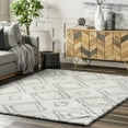 thumbnail image 1 of nuLOOM Iola Geometric Shag Area Rug, 9' 2" x 12', White, 1 of 9