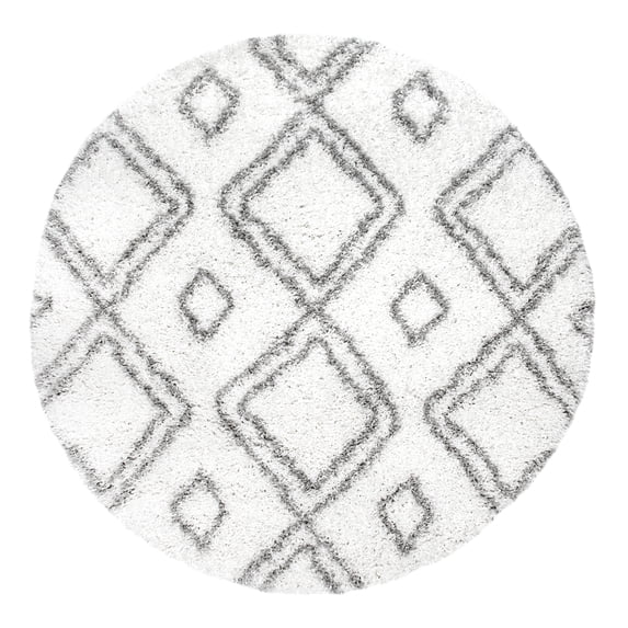 nuLOOM Iola Soft & Plush Shag Area Rug, 5' 3", White