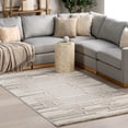 thumbnail image 1 of nuLOOM Ismene Modern High-Low Fringe Area Rug, 4' x 6', Ismene Ivory, 1 of 9
