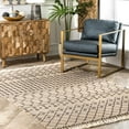 thumbnail image 1 of nuLOOM Ismeny Wool Modern Trellis Area Rug, 4' x 6', Beige, 1 of 2