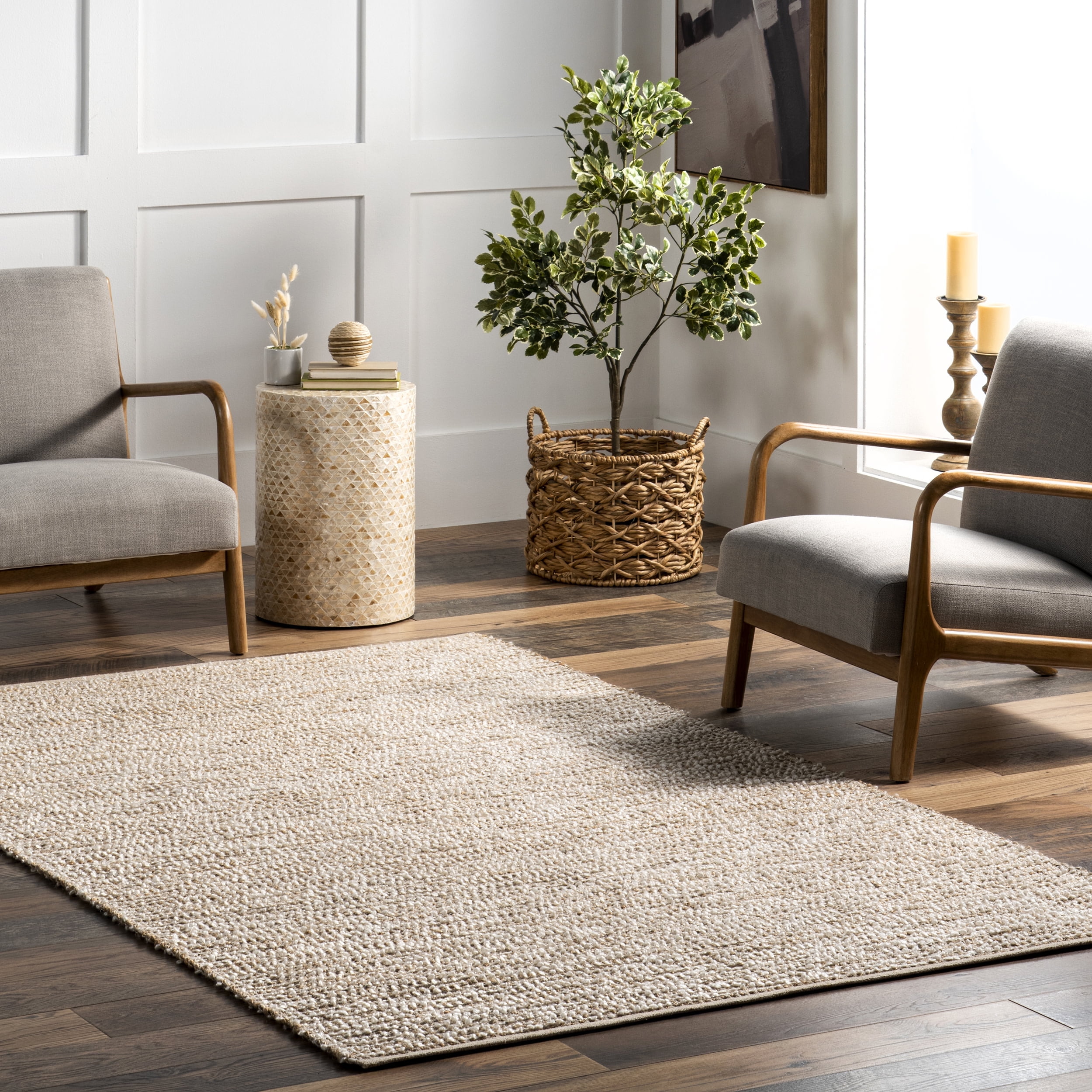 nuLOOM Ivanna Casual Jute Blend Area Rug, 8' x 10', Ivory