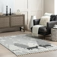thumbnail image 1 of nuLOOM Jade Holiday Reindeer Tasseled Area Rug, 8' 10" x 12', Light Grey, 1 of 9