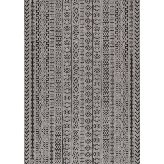nuLOOM Jamie Aztec Indoor/Outdoor Area Rug, 8', Gray