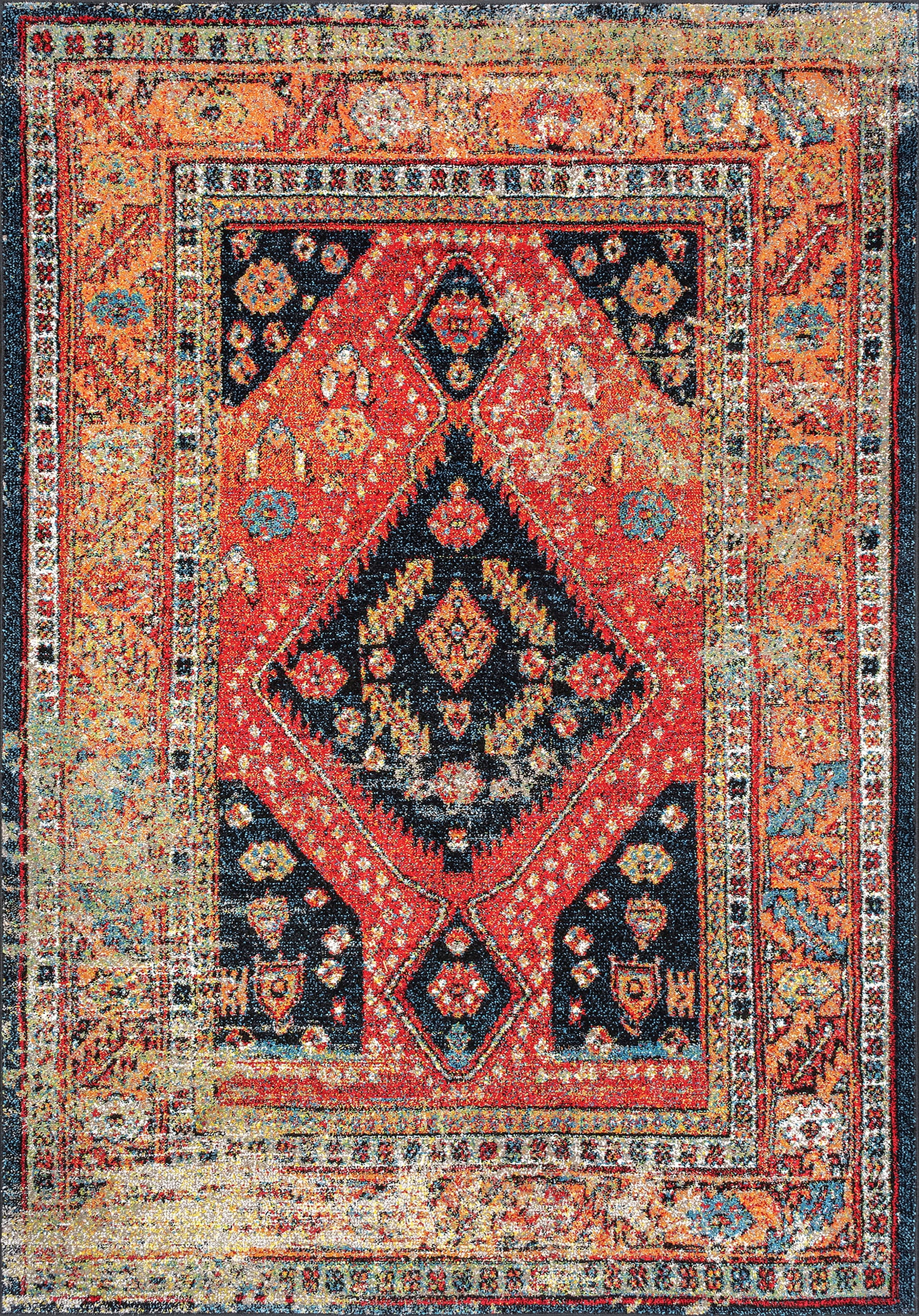 Jane Multicolor Synthetic Floral 5' x 8' Indoor/Outdoor Area Rug
