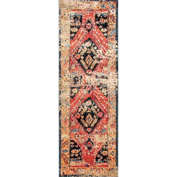 nuLOOM Jane Floral Indoor/Outdoor Runner Rug, 2' 6" x 6', Multi