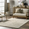 thumbnail image 1 of nuLOOM Jeni SuperiorWash Solid Faux Rabbit Machine Washable Area Rug, 2' x 3', Jeni Beige, 1 of 10