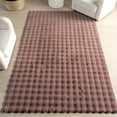 thumbnail image 1 of nuLOOM Jeni SuperiorWash Solid Faux Rabbit Machine Washable Area Rug, 3' 9" x 6', Jeni Burgundy, 1 of 10
