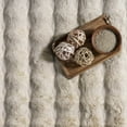 thumbnail image 1 of nuLOOM Jeni SuperiorWash Solid Faux Rabbit Machine Washable Area Rug, 6', Round, Jeni Beige, 1 of 6