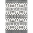 thumbnail image 1 of nuLOOM Jenna Banded Geometric Area Rug, 6' 7" x 9', Light Grey, 1 of 2