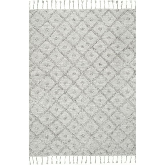 nuLOOM Jinny Trellis Wool Accent Rug, 3' x 5', Gray