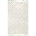 thumbnail image 1 of nuLOOM Jinny Trellis Wool Area Rug, 5' x 8', Ivory, 1 of 10