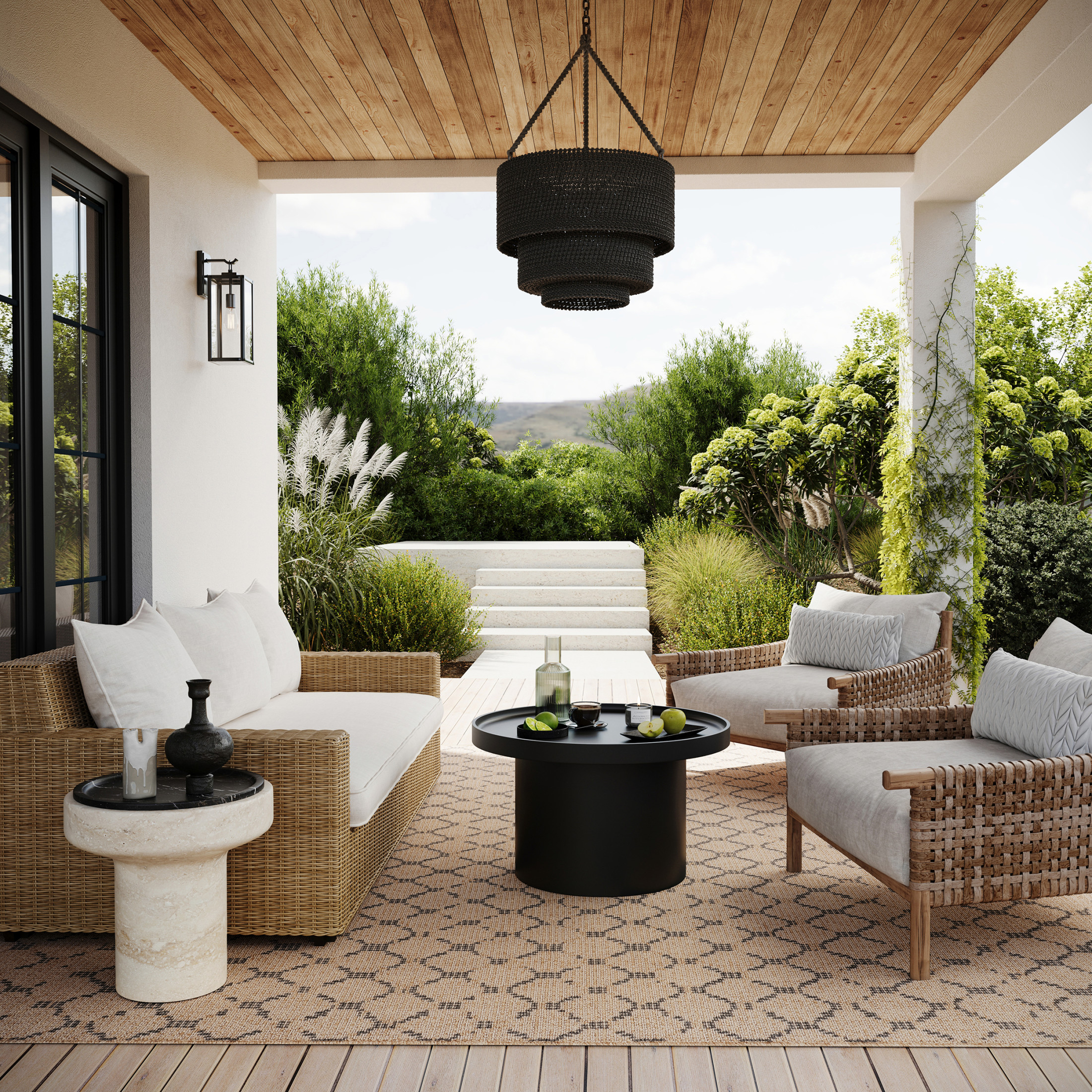 nuLOOM Jorelia Contemporary Diamond Indoor/Outdoor Area Rug, 5' x 8', Jorelia Navy