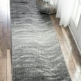 thumbnail image 1 of nuLOOM Julene Abstract Waves Area Rug, 2' 8" x 20', Runner, Julene Charcoal, 1 of 10