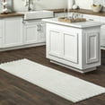 thumbnail image 1 of nuLOOM Kai SuperiorWash Stripe Faux Rabbit Machine Washable Area Rug, 2' 6" x 10', Runner, Kai Off-white, 1 of 12