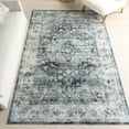 thumbnail image 1 of nuLOOM Kaiana Medallion SplashGuard Machine Washable Area Rug, 4' x 6', Kaiana Slate Blue, 1 of 11