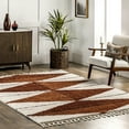 thumbnail image 1 of nuLOOM Kali Shaggy Diamond Tassel Area Rug, 4' x 6', Rust, 1 of 9