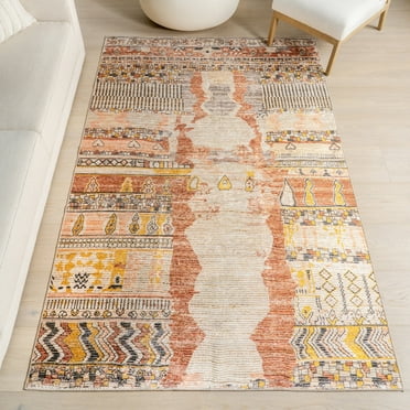nuLOOM Kallie Abstract SplashGuard Machine Washable Area Rug, 6' x 9', Kallie Multicolor