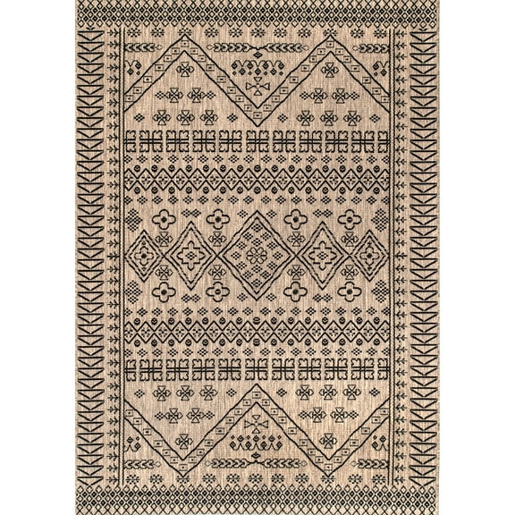 nuLOOM Kandace Tribal Indoor/Outdoor Area Rug, 5' 3" x 7' 6", Brown