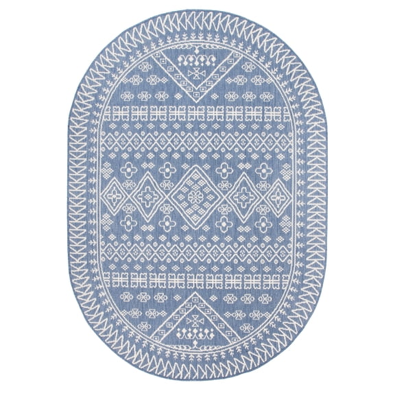 nuLOOM Kandace Tribal Indoor/Outdoor Area Rug, 8' x 10', Blue