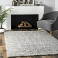 thumbnail image 1 of nuLOOM Kara Solid Shag Grey 6' 7" x 9' Casual Area Rug, 1 of 9