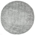 thumbnail image 1 of nuLOOM Kara Solid Shag Grey 8' Casual Round Rug, 1 of 2