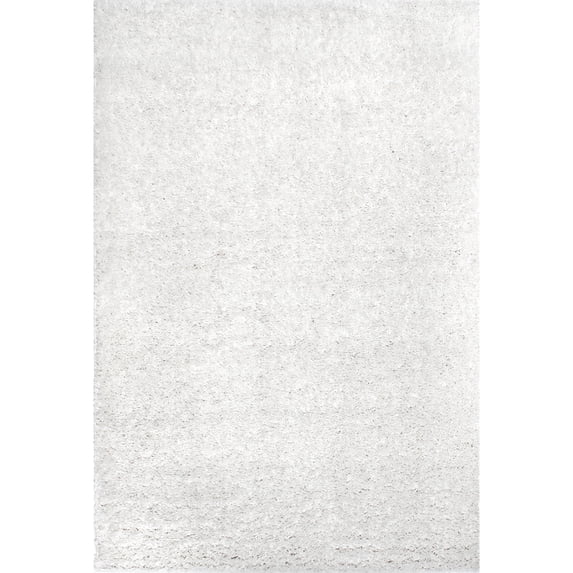 nuLOOM Kara Solid Shag Ivory 3' x 5' Casual Area Rug