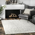 thumbnail image 1 of nuLOOM Kara Solid Shag Ivory 4' x 6' Casual Area Rug, 1 of 9