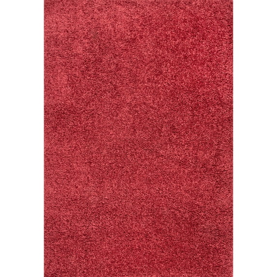 nuLOOM Kara Solid Shag Red 2' x 3' Casual Area Rug